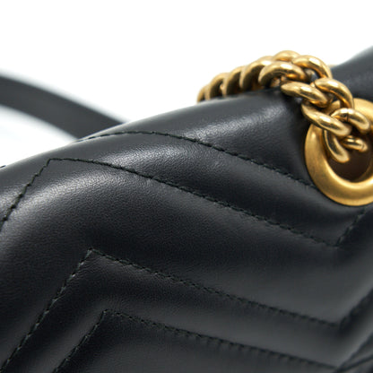GUCCI GG MARMONT MINI BAG BLACK WITH