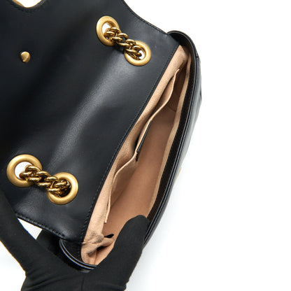 GUCCI GG MARMONT MINI BAG BLACK WITH