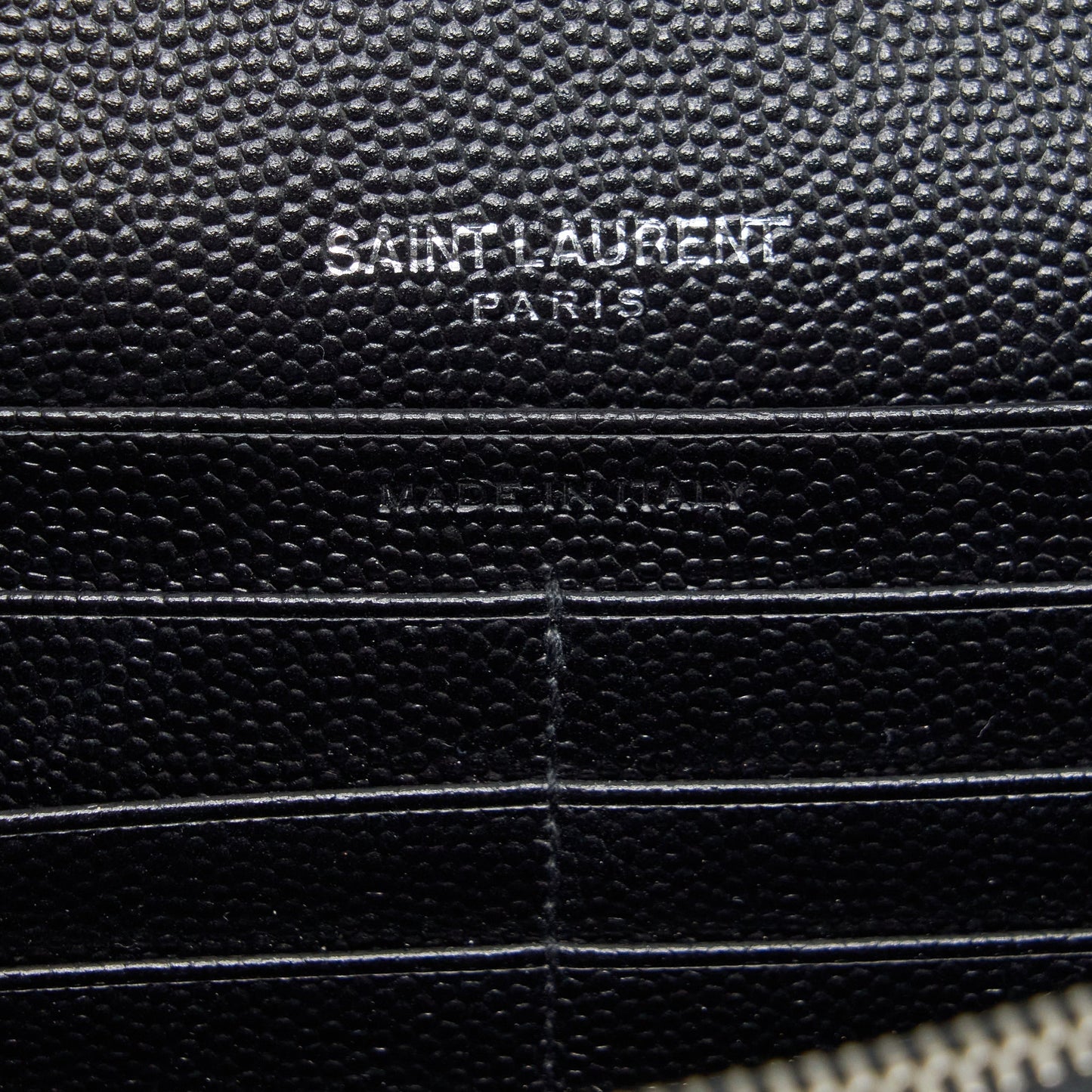Saint Laurent/YSL Chain Wallet Crossbody Bag Grain Calfskin Black SHW