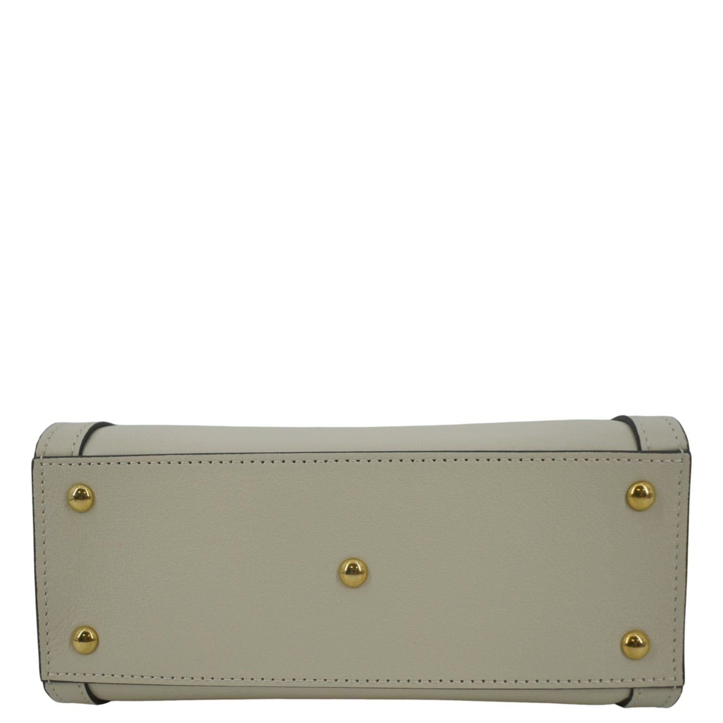 GUCCI Diana Bamboo Mini Leather Tote Bag White 655661