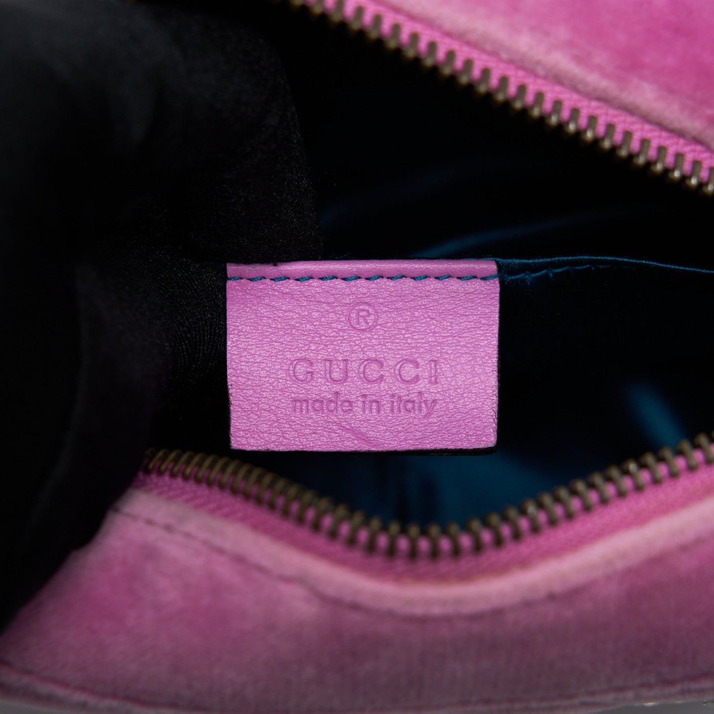 Gucci GG Marmont Camera Bag Velvet Pink With Crystal