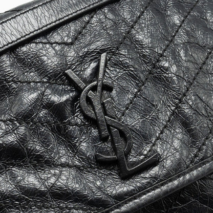 Saint Laurent/YSL Medium Niki Bag Shiny Calfskin Black SHW