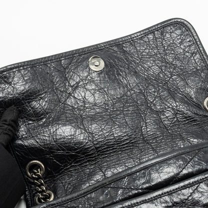 Saint Laurent/YSL Medium Niki Bag Shiny Calfskin Black SHW