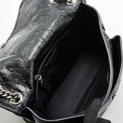 Saint Laurent/YSL Medium Niki Bag Shiny Calfskin Black SHW