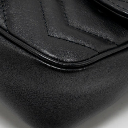 Gucci Super Mini GG Marmont Calfskin Black