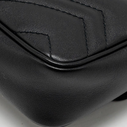 Gucci Super Mini GG Marmont Calfskin Black