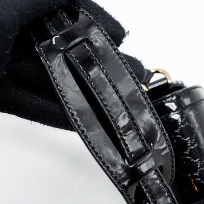 Gucci messenger crossbody bag patent black L