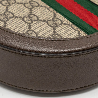 Gucci Ophidia GG Round Shoulder Crossbody Bag GG Supreme Canvas