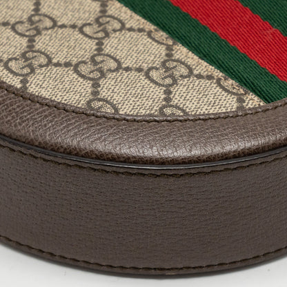 Gucci Ophidia GG Round Shoulder Crossbody Bag GG Supreme Canvas