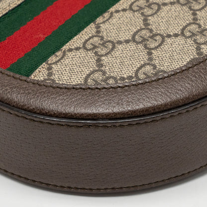 Gucci Ophidia GG Round Shoulder Crossbody Bag GG Supreme Canvas