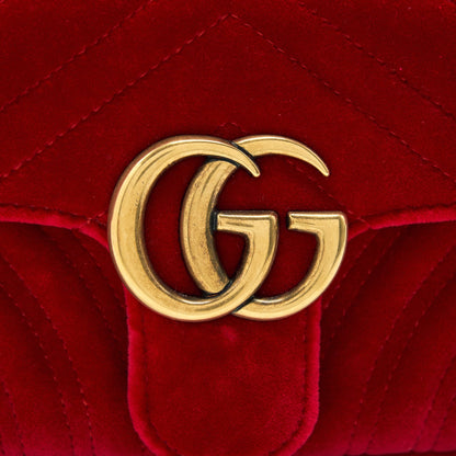 Gucci Velvet Marmont Matelasse Mini Bag