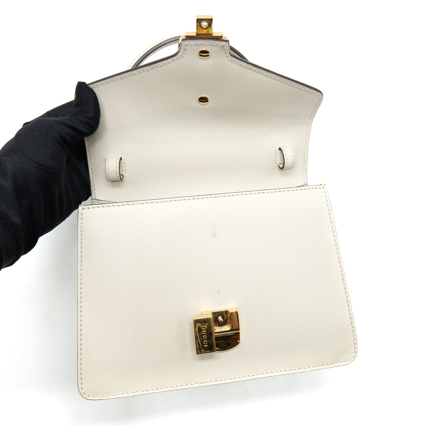 Gucci Mini Top Handle Sylvie Bag White
