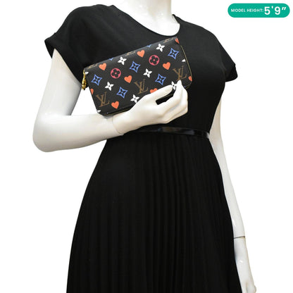 LOUIS VUITTON Game On Multicolor Monogram Canvas Zippy Wallet Black