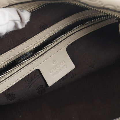 Gucci Guccissima Twin Shoulder Bag Off-White