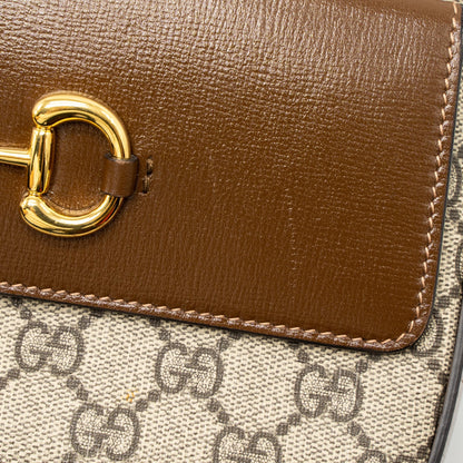 Gucci Small Horsebit 1955 Shoulder Bag GG Supreme Canvas