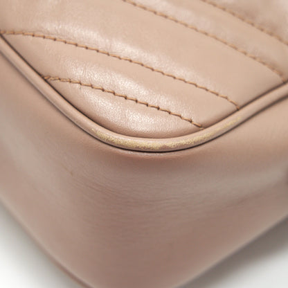 Gucci GG Marmont Small Matelasse Shoulder Bag in Beige