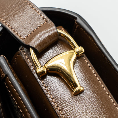 Gucci Horsebit 1955 Shoulder Bag GG Supreme Canvas/ Leather Brown