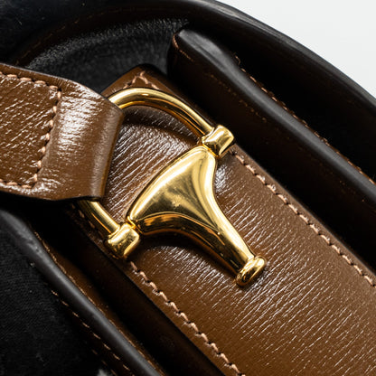 Gucci Horsebit 1955 Shoulder Bag GG Supreme Canvas/ Leather Brown