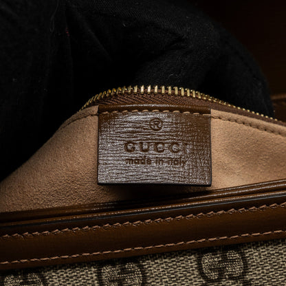 Gucci Horsebit 1955 Shoulder Bag GG Supreme Canvas/ Leather Brown