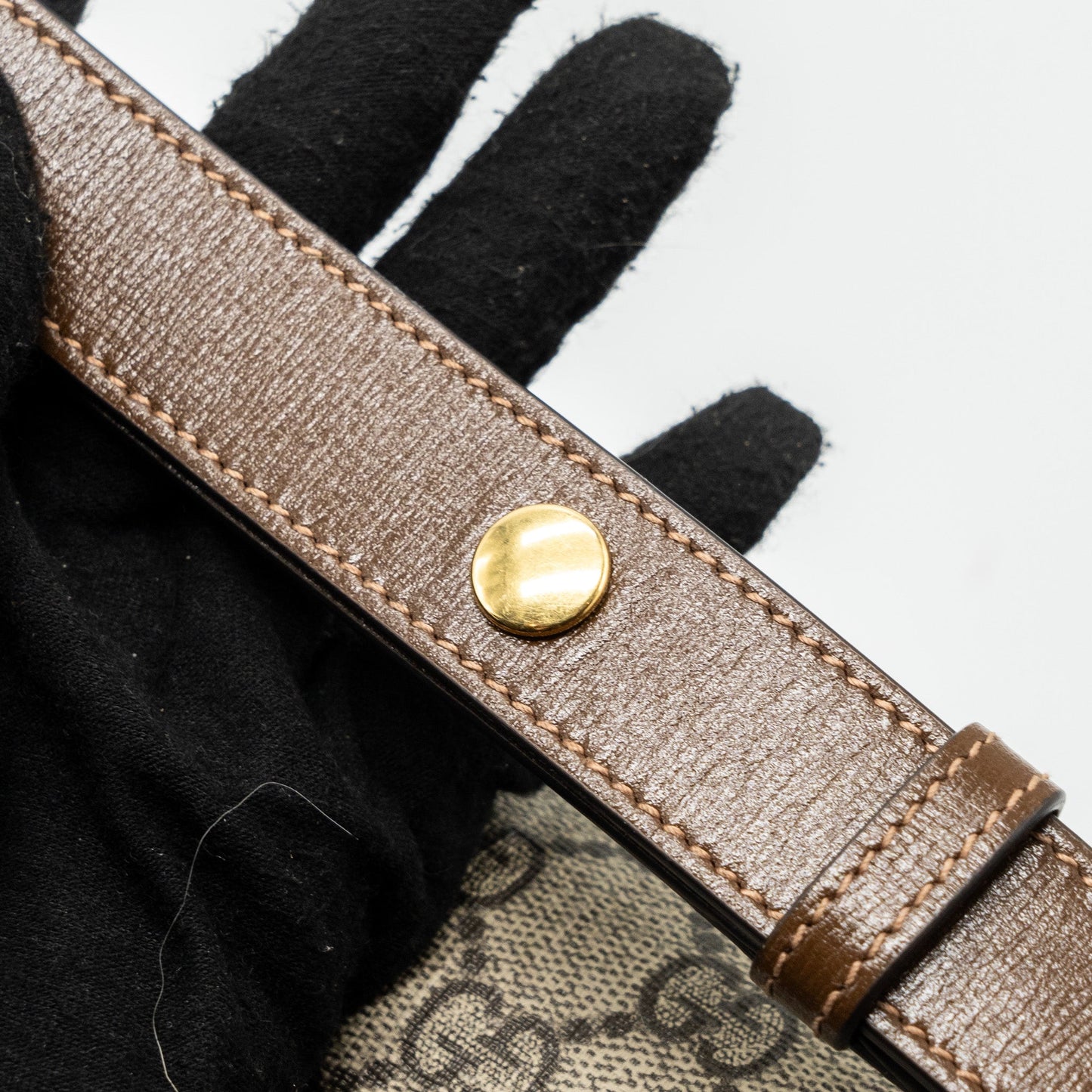 Gucci Horsebit 1955 Shoulder Bag GG Supreme Canvas/ Leather Brown