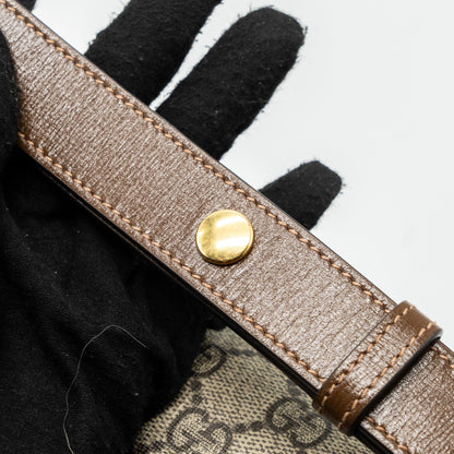 Gucci Horsebit 1955 Shoulder Bag GG Supreme Canvas/ Leather Brown