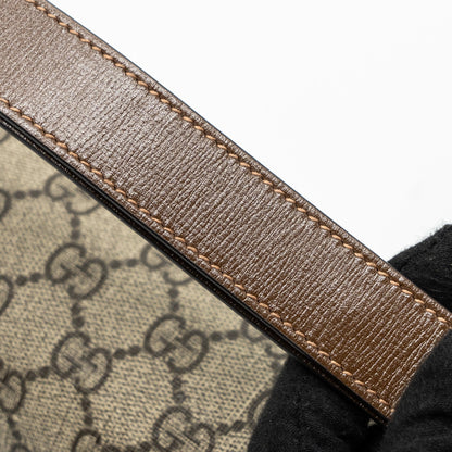 Gucci Horsebit 1955 Shoulder Bag GG Supreme Canvas/ Leather Brown
