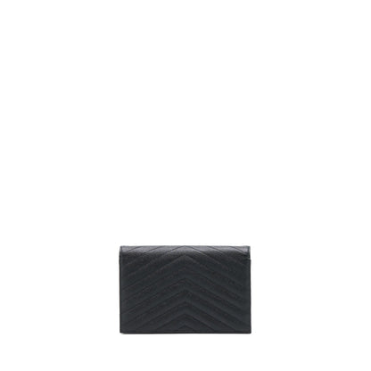 Saint Laurent/YSL Envelop Chain Wallet Black GHW