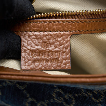 Gucci Jackie 1961 Small Shoulder Bag Denim/Leather Blue/Brown
