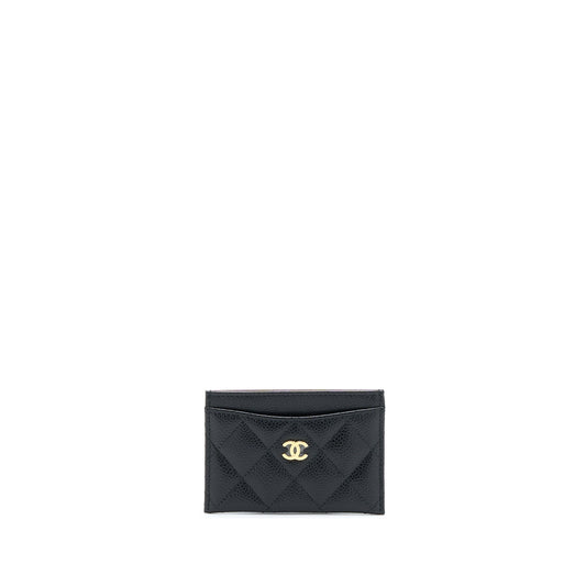 Chanel Class Quilted  Holder Caviar Black GHW