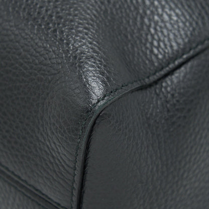 Gucci Grained calfskin Tote Bag Black with long strap