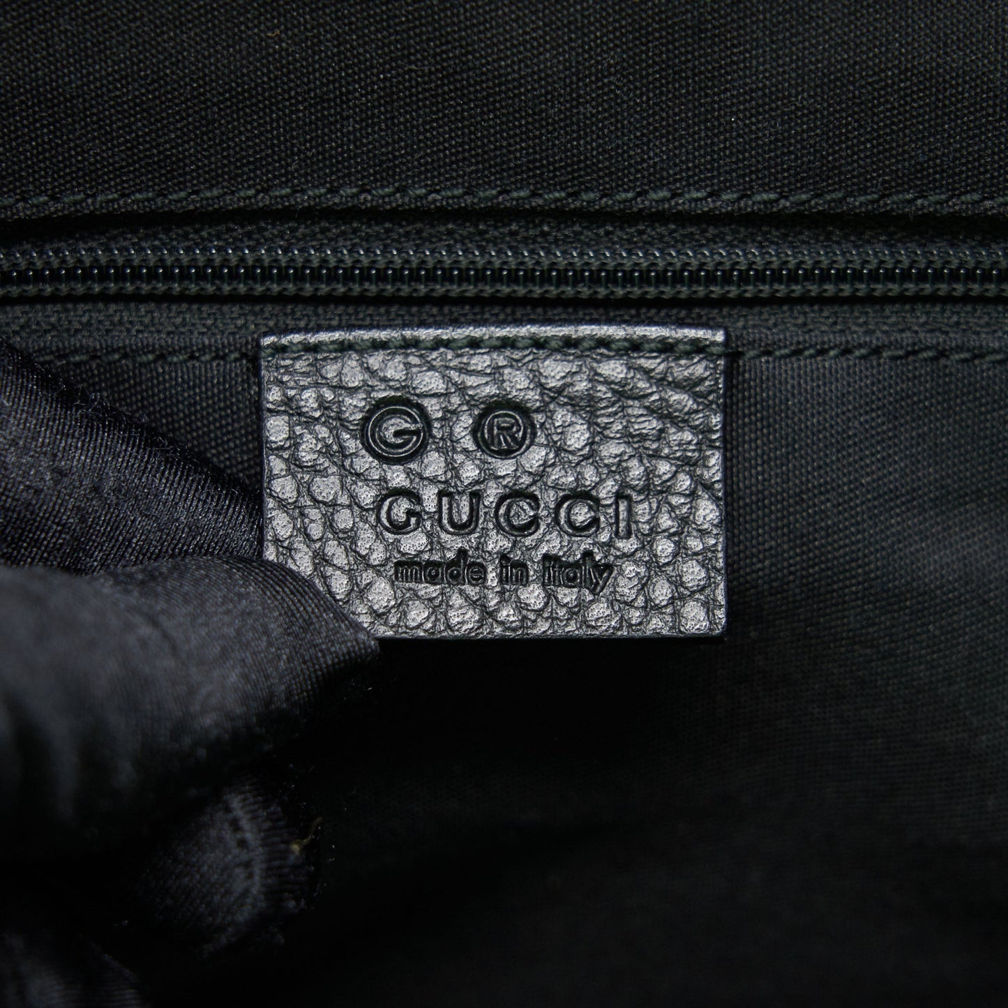 Gucci GG Canvas shopping Bag dark green / black
