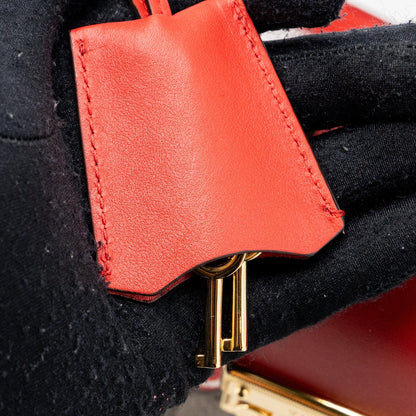 Gucci small Padlock shoulder bag GG supreme canvas red