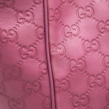 Gucci leather shopping Tote Bag raspberry Pink
