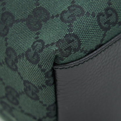 Gucci GG Canvas shopping Bag dark green / black