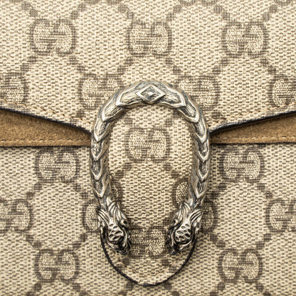 Gucci Dionysus Super Mini Bag GG Supreme/Suede Beige SHW