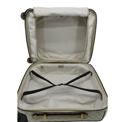 GUCCI Savoy Cabin Trolley Small GG Supreme Canvas Travel Bag Beige 693646
