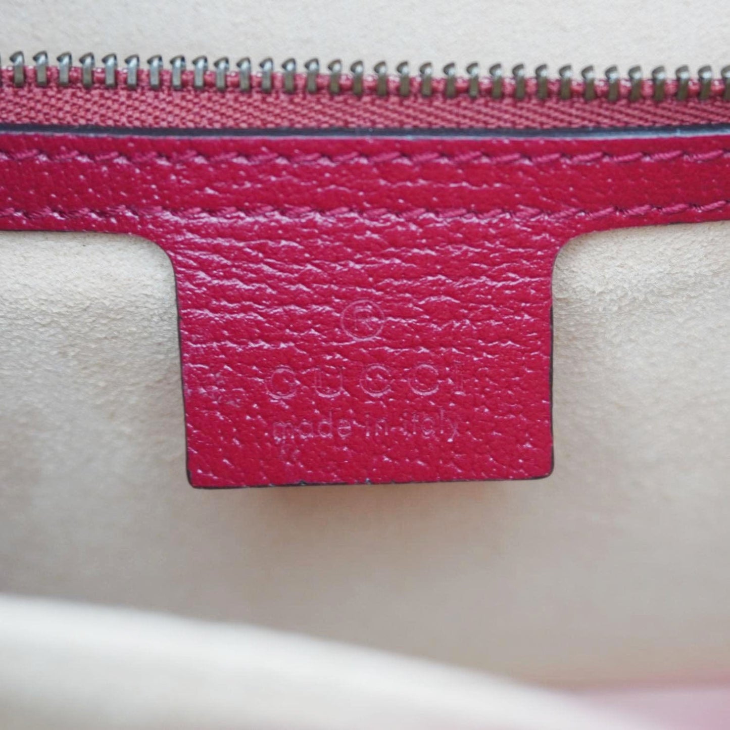 GUCCI Queen Margaret Bee GG Supreme Canvas Shoulder Bag Red 476541