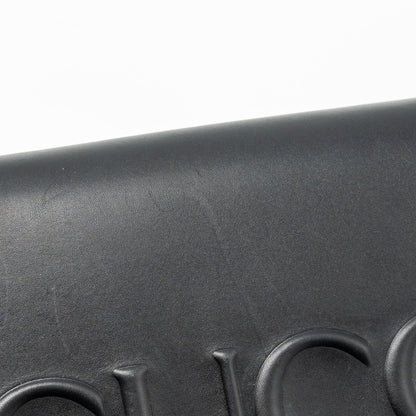 Gucci flap wallet on chain calfskin black SHW
