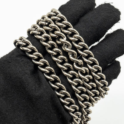 Gucci flap wallet on chain calfskin black SHW
