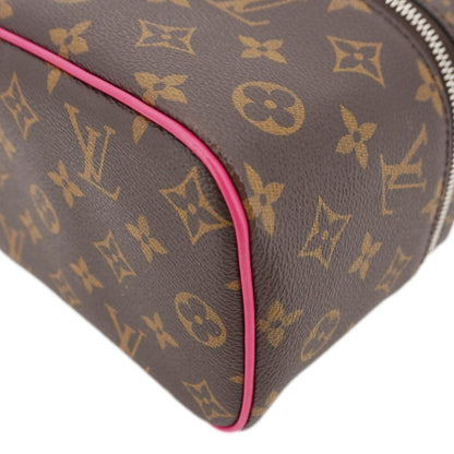 LOUIS VUITTON Nice Mini Monogram Macassar Canvas Toiletry Pouch Pondichery Pink