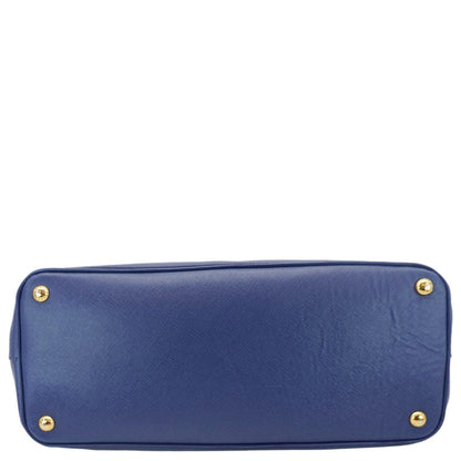 PRADA Galleria Double-Zip Large Saffiano Lux Leather Tote Bag Blue