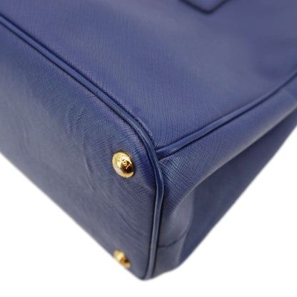 PRADA Galleria Double-Zip Large Saffiano Lux Leather Tote Bag Blue