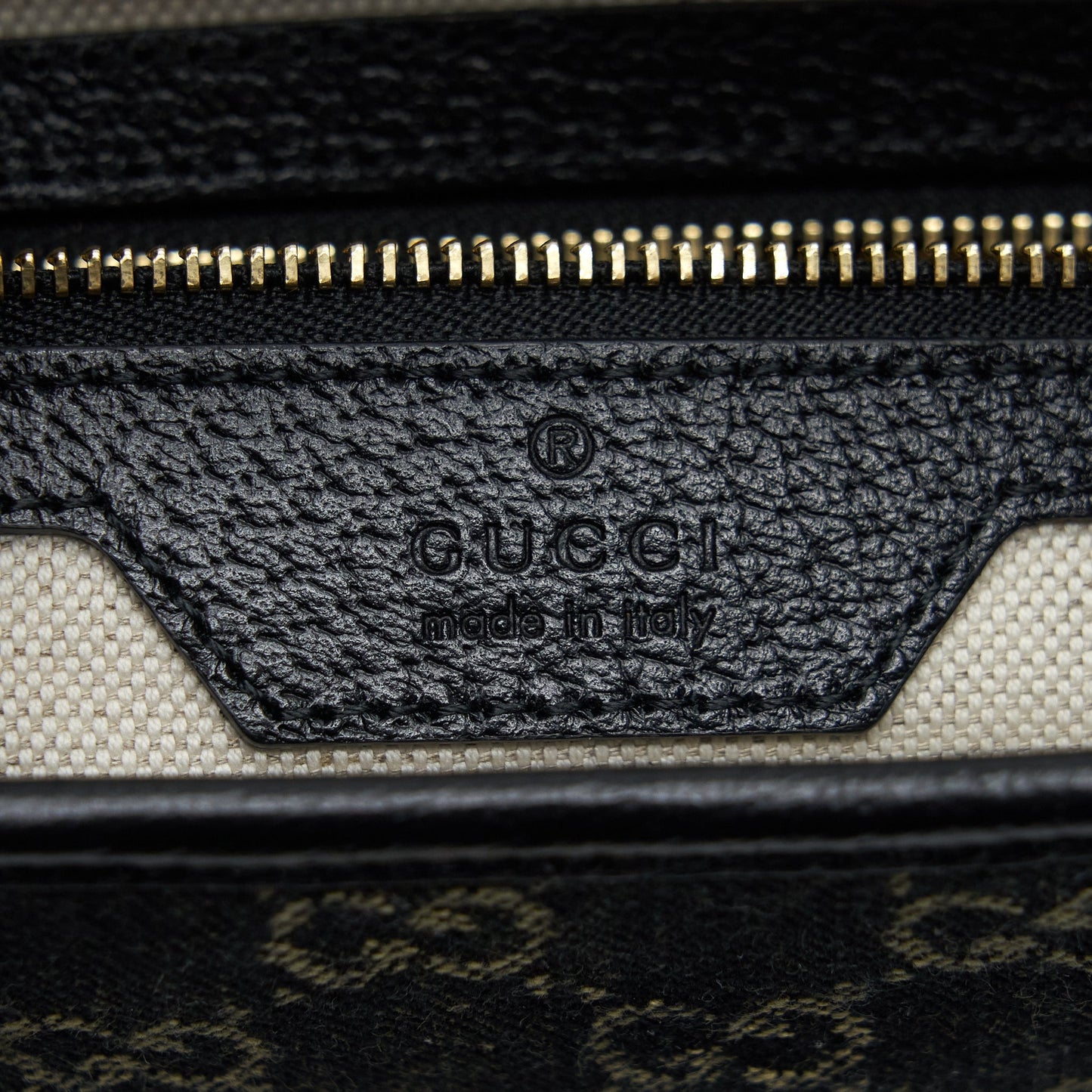 Gucci Jackie 1961 Small Shoulder Bag Denim/Leather Black
