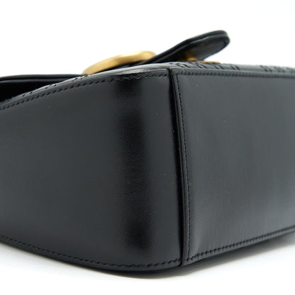 Gucci GG Marmont Mini Top Handle Bag Calfskin Black