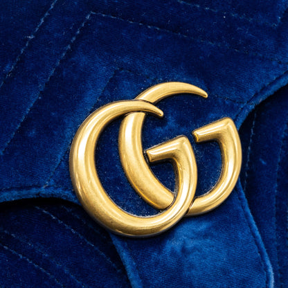 Gucci GG marmont shoulder bag velvet blue
