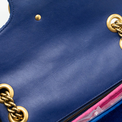 Gucci GG marmont shoulder bag velvet blue