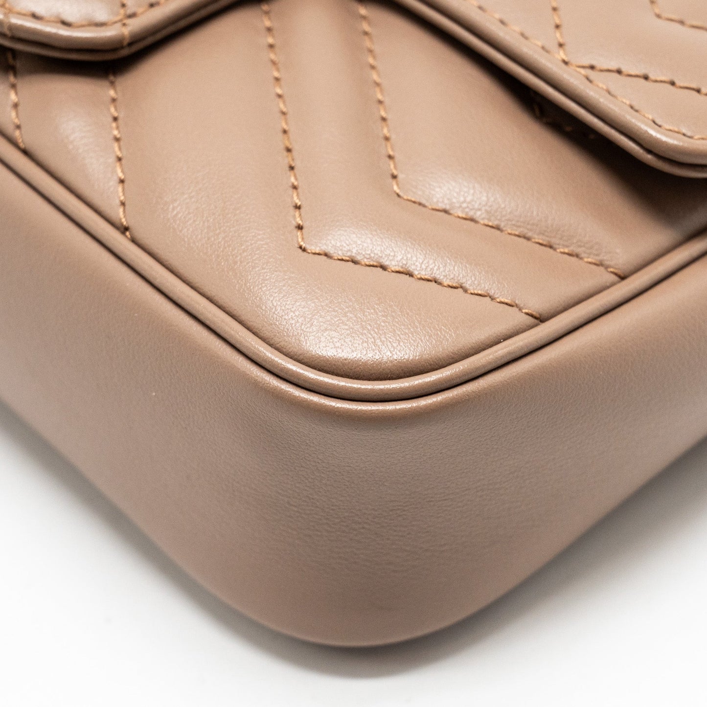 Gucci GG Marmont Super Mini Bag Calfskin Beige