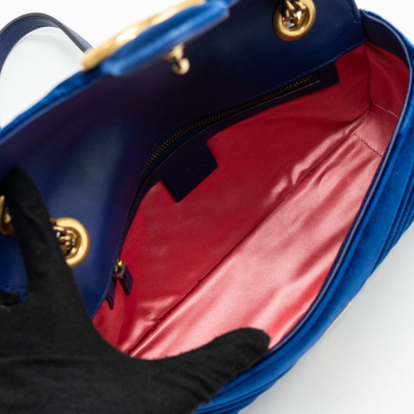 Gucci GG marmont shoulder bag velvet blue