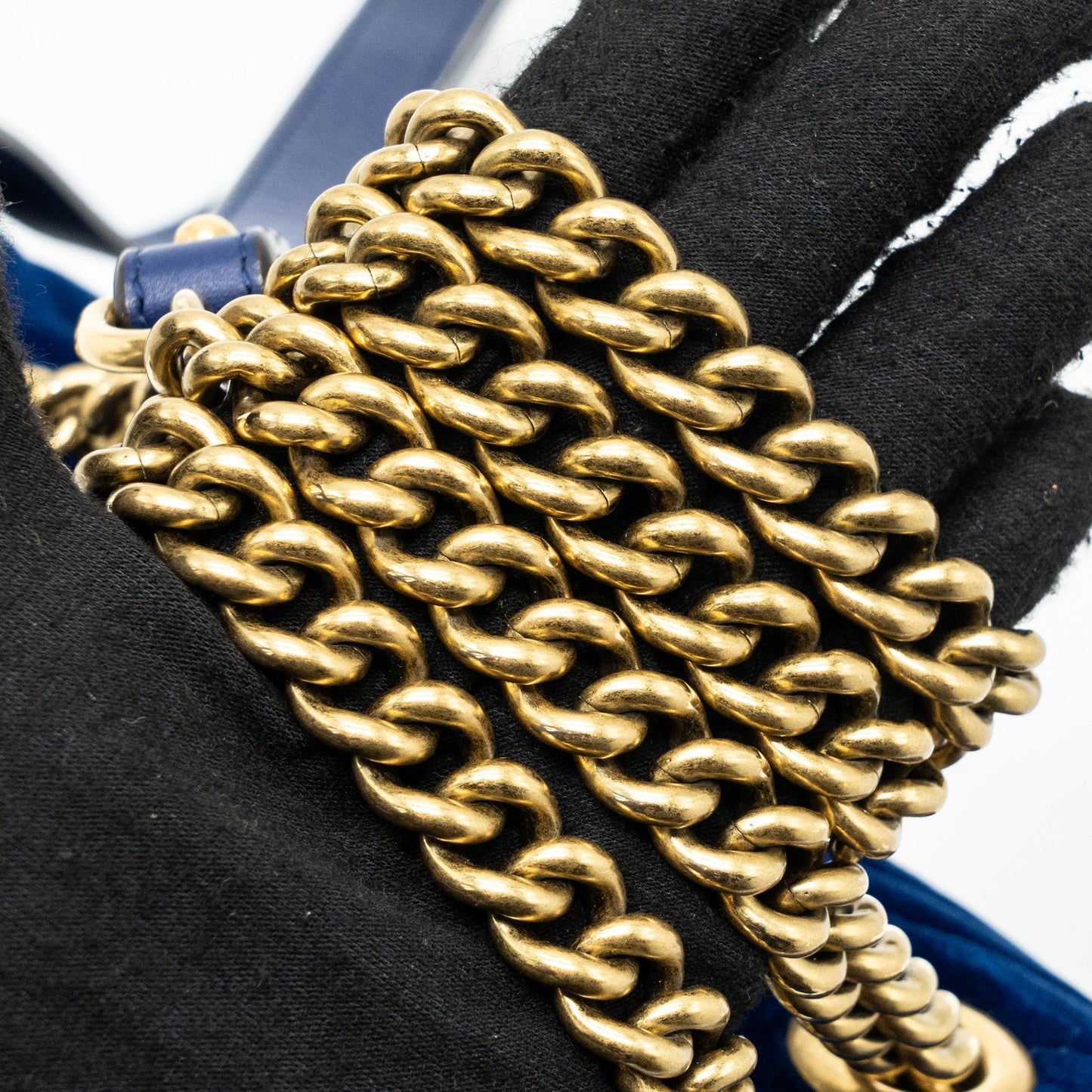 Gucci GG marmont shoulder bag velvet blue