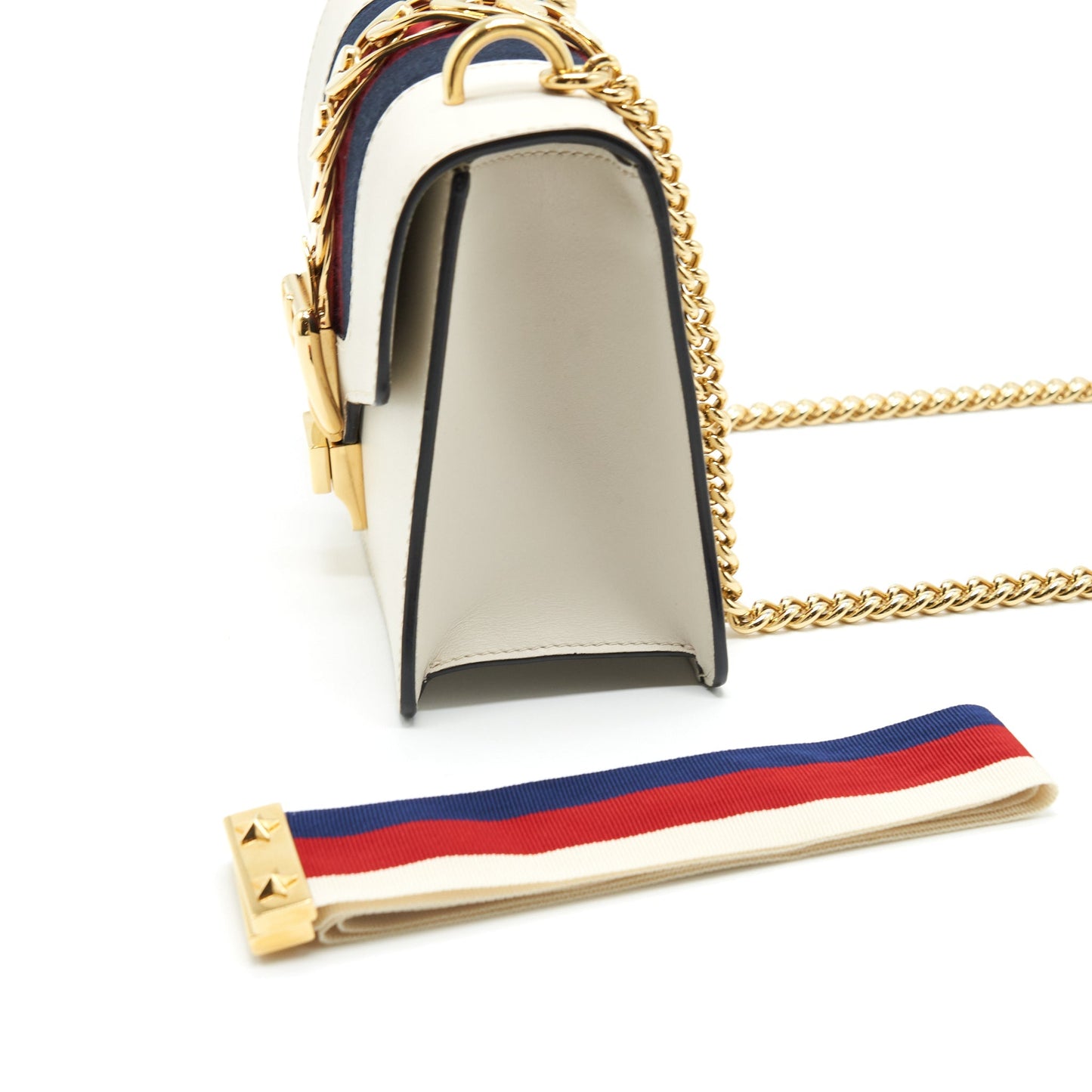 Gucci Mini Sylvie Chain Bag White
